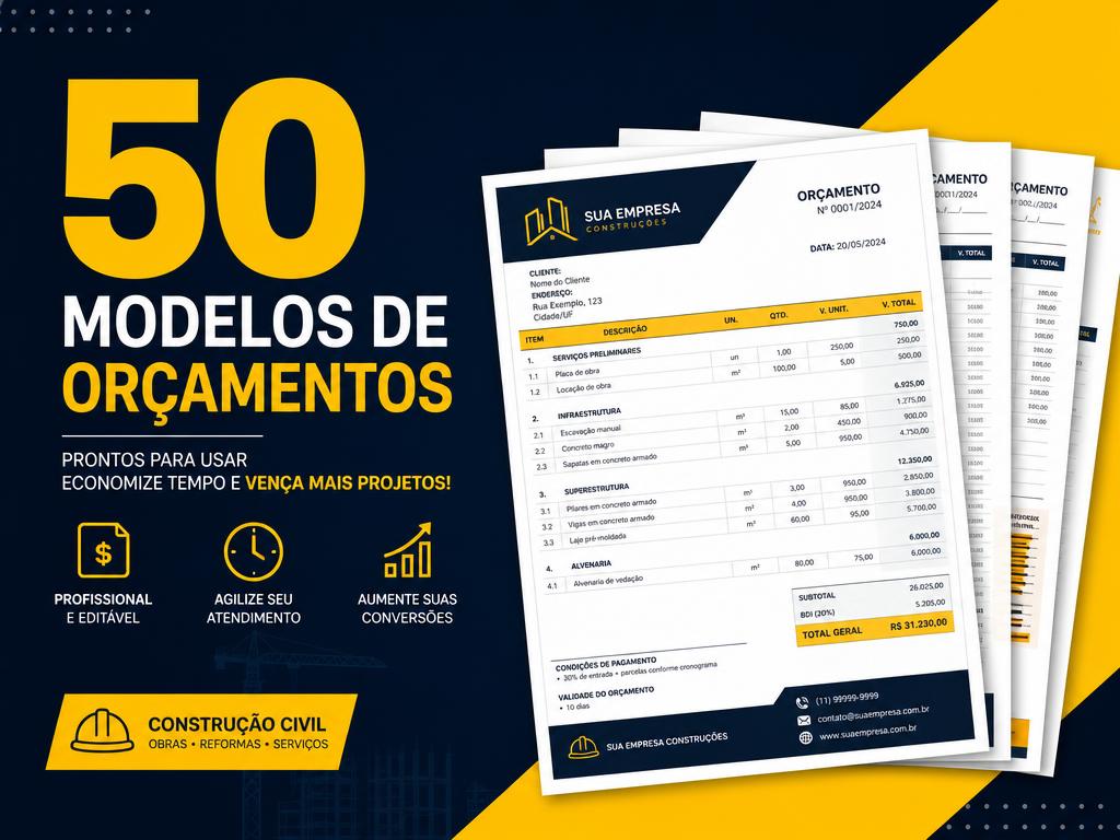 50 Modelos de Orçamentos